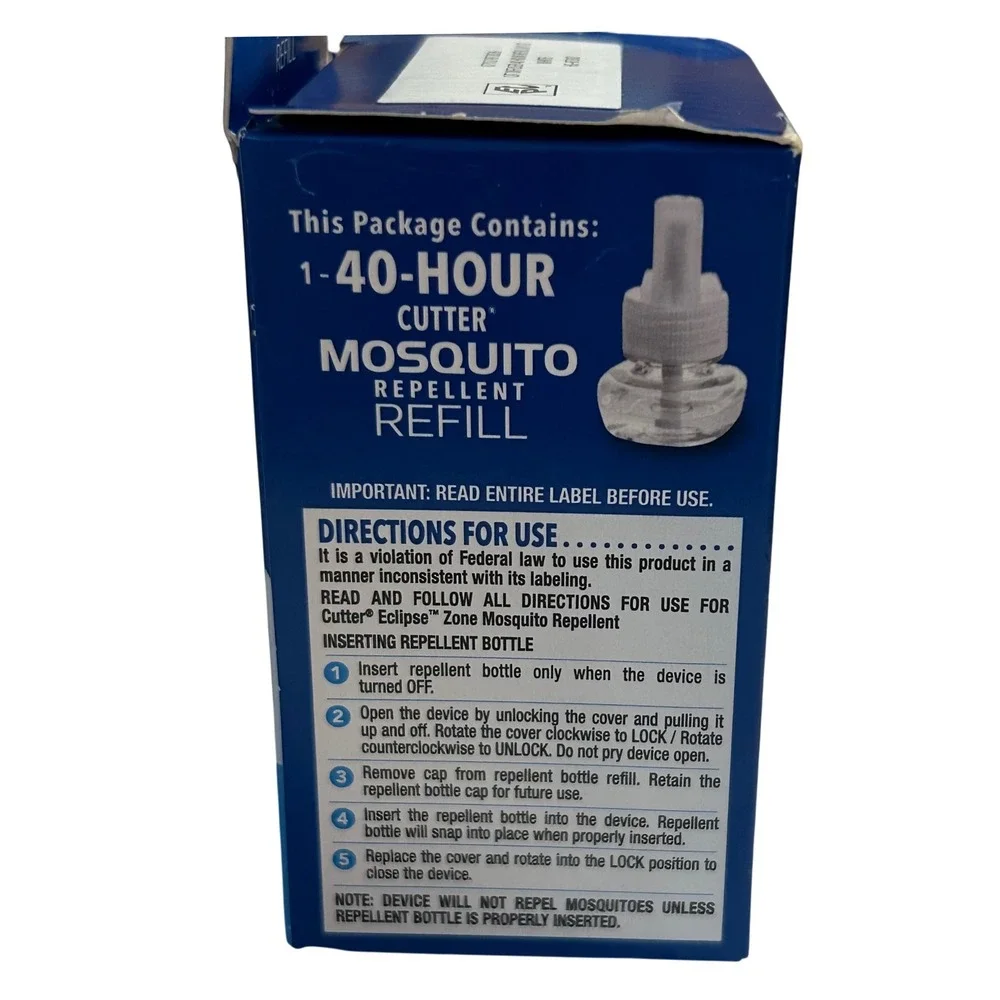 Cutter Mosquito Repellent Refill 40 Hour No Scent‎ for Eclipse Zone Repellent